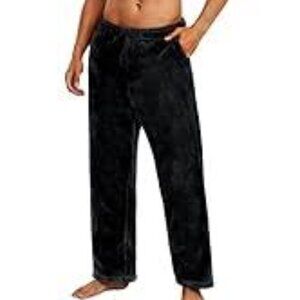 Vulcanodon 2 Pack Mens Plush Warm Pajama Pants, Fluffy Soft Fleece Sleep Pants